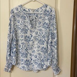 Lucky Brand Blue Floral Blouse